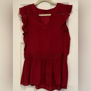 Red BOHO Top